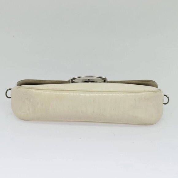 LOUIS VUITTON Epi Pochette Montaigne Bag White Yvoire - Picture 6 of 15